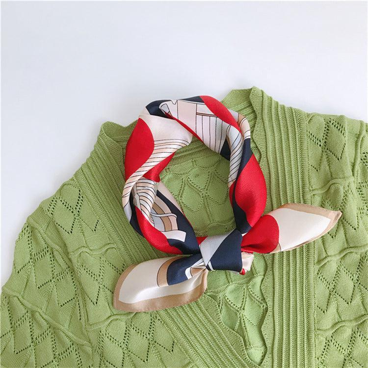 Red polka dot print 100% mulberry Silk Scarf/Silk head scarf/Silk hair scarf/Silk neck scarf/Mother&