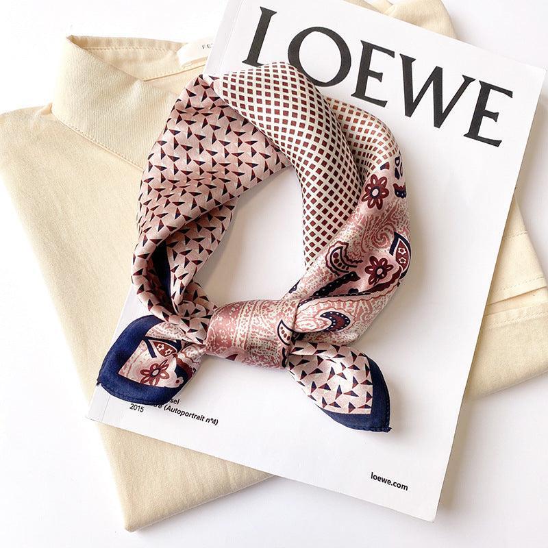 Polka Dot Paisley Pattern Patchwork silk scarf/100% mulberry Silk Scarf/Silk head scarf/Silk hair scarf/Silk neck scarf/Silk bandana/Bag Accessory