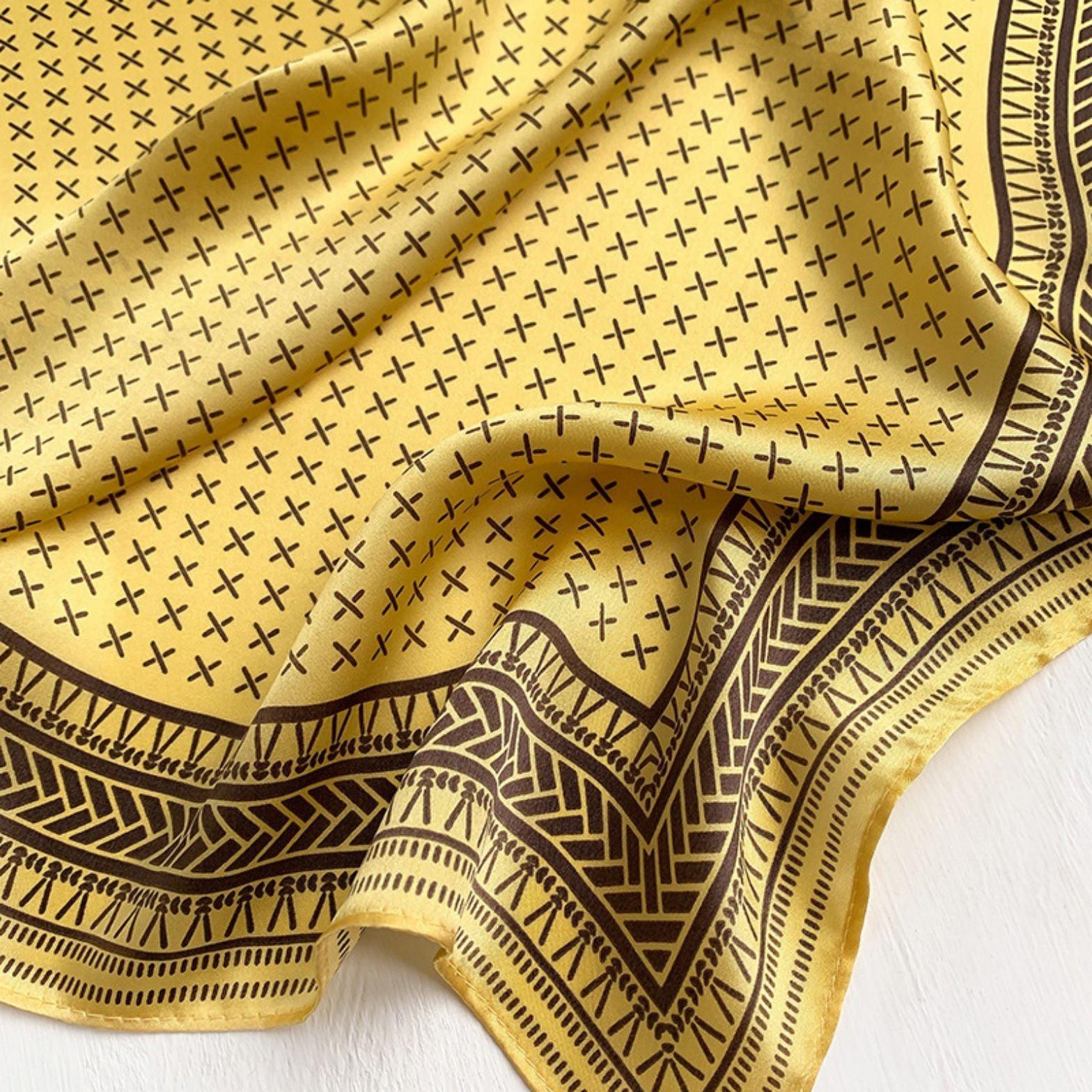 Vintage Style 100% mulberry Silk Scarf/Silk head scarf/Silk hair scarf/Silk neck scarf/Mother&