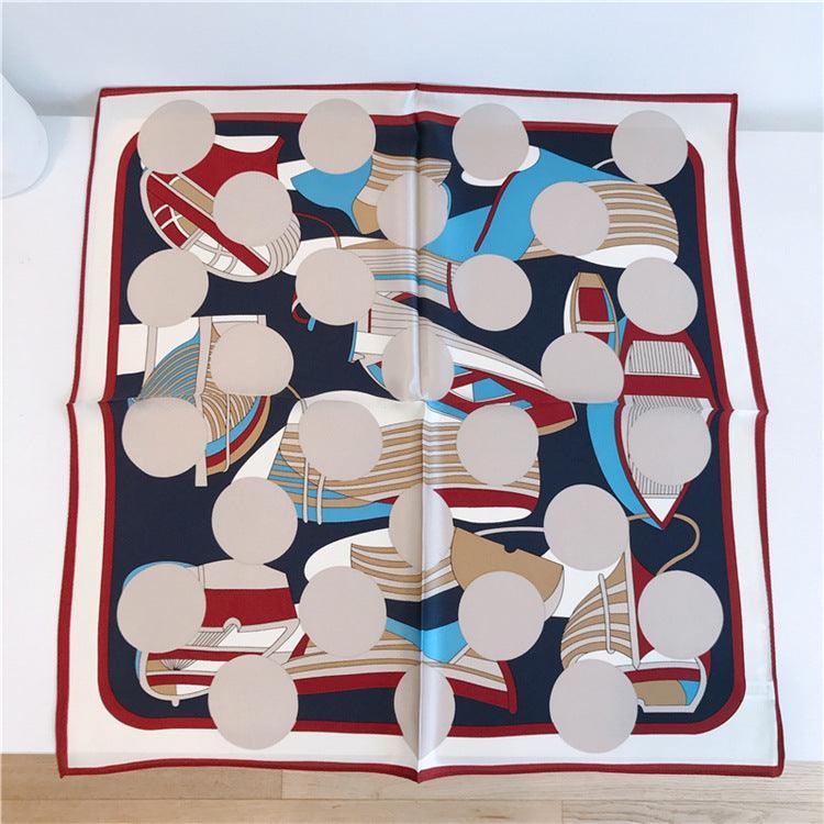 Red polka dot print 100% mulberry Silk Scarf/Silk head scarf/Silk hair scarf/Silk neck scarf/Mother&