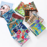 Artisan Palette Silk Cotton Scarf 70cm – Painterly Giftable Scarf for Summer