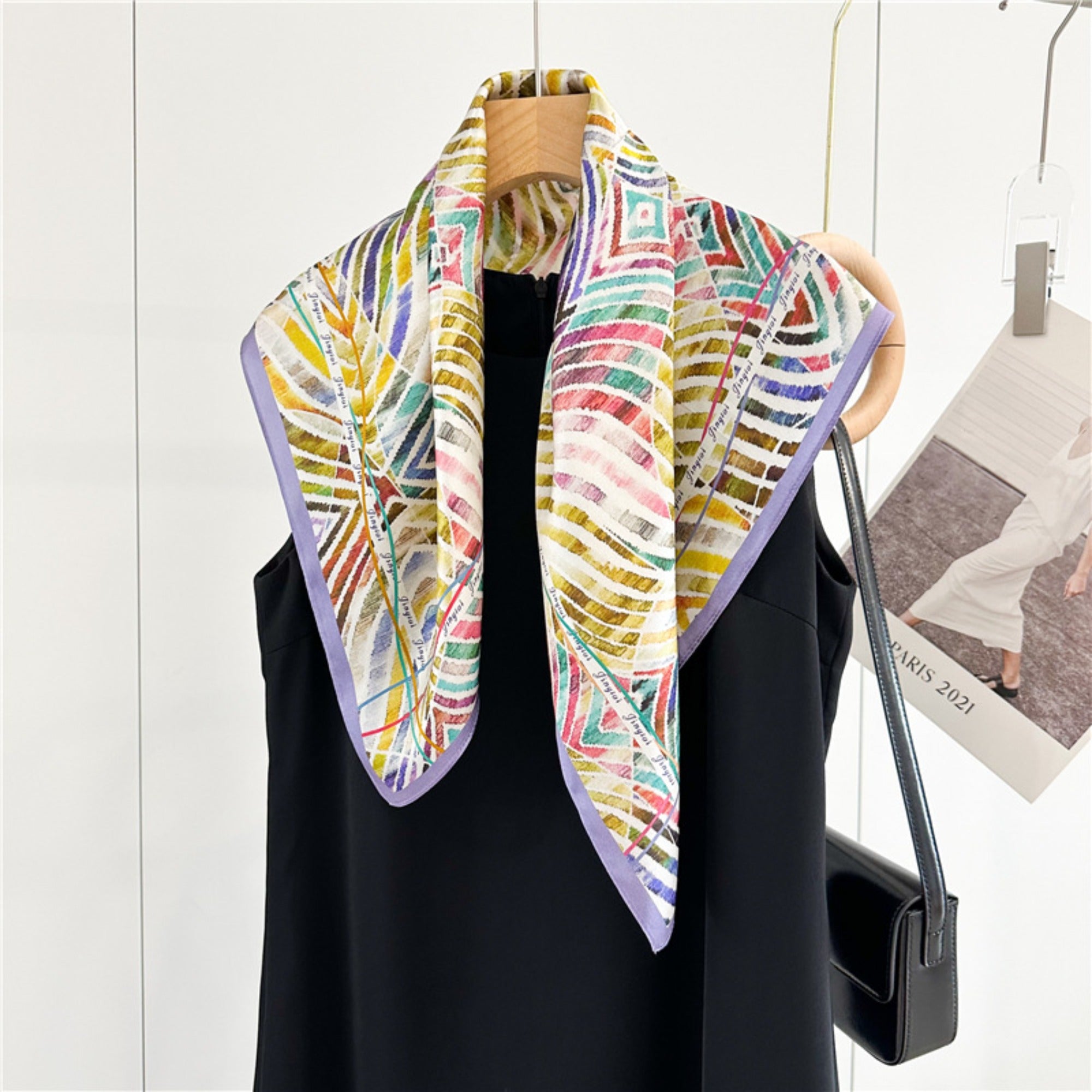 Color Splash 100% Mulberry Silk Scarf | 26&