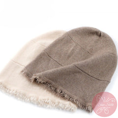 100% Pure Cashmere Knit Bucket Hat – Soft Slouchy Fit, Minimal Everyday Style