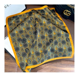 Botanischer floraler Polka Dots Schal aus 100 % Maulbeerseide/Kopftuch aus Seide/Haarschal aus Seide/Halstuch aus Seide/Muttertagsgeschenke/Taschenaccessoire/Geschenk für Sie
