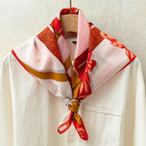 Giftable Silk Cotton Scarf 70cm – Light Floral Print Bandana