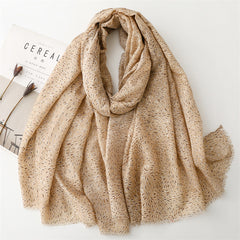Autumn and winter cotton and linen feel scarf bronzing rice-scented wheat ears burr scarf warm shawl women