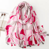 scarf women's spring and summer Korean version of fashion versatile scarf women's yarn scarf travel with beach scarf printed sunscreen shawl