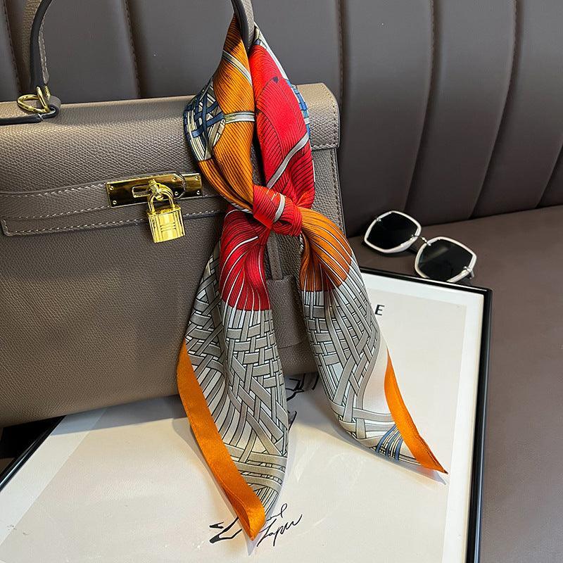 Knitting Horse Pattern 100% mulberry Silk Scarf/Silk head scarf/Silk hair scarf/Silk neck scarf/Mother&