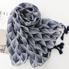 Plain scarf summer travel sunscreen scarf Hanfu accessories photo Bali yarn leaf plant shawl women