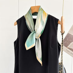 26'' Oil Painting Peony Mulberry Silk Scarf – Elegant Floral Square Silk Shawl for Women, Artistic & Timeless Accessory