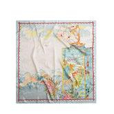 Pink Flora Chic Large Satin Scarf | 90x90cm Bandana | Twill Satin Shawl | Perfect Gift for Her, Mother's Day
