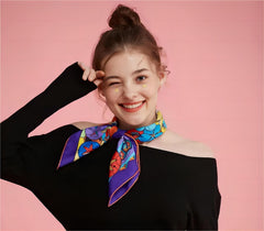 Custom Silk Scarf – Personalized Mulberry Silk Scarf with Your Artwork