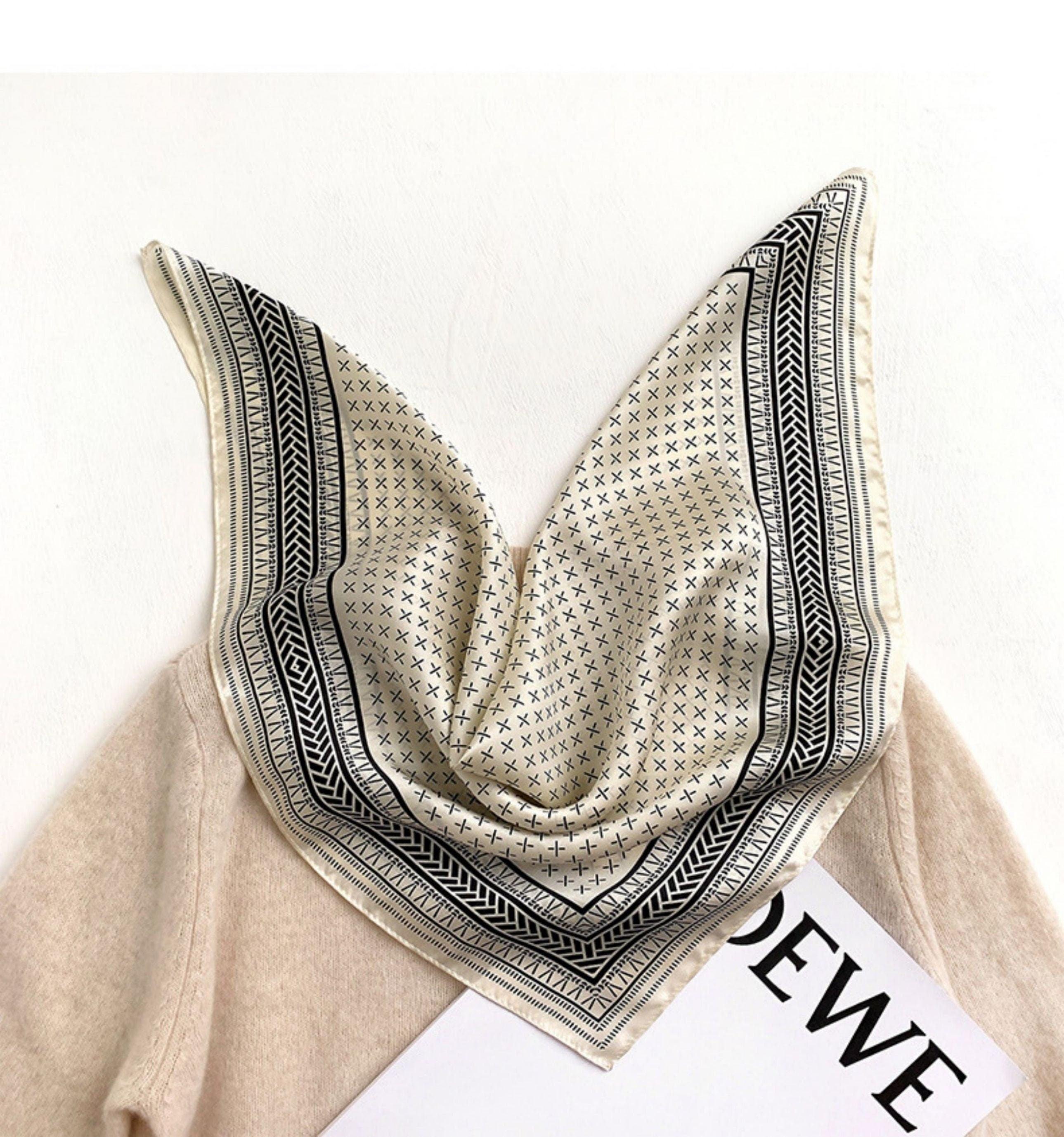 Vintage Style 100% mulberry Silk Scarf/Silk head scarf/Silk hair scarf/Silk neck scarf/Mother&