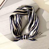 Zebrastreifen 100 % Maulbeerseidenschal/Seidenkopfschal/Seidenhaarschal/Seidenhalsschal/Muttertagsgeschenke/Taschenaccessoire/Geschenk für Sie