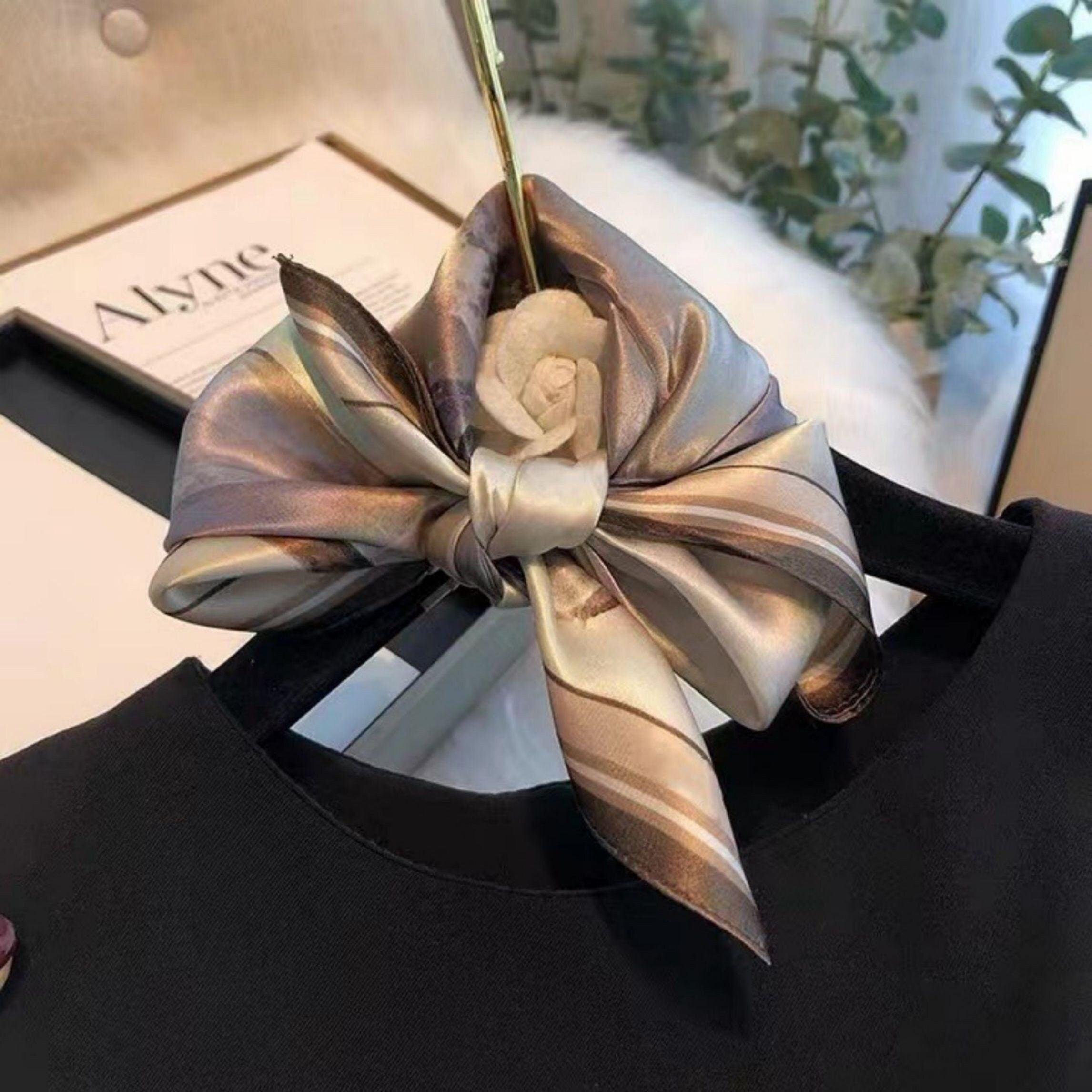 藤色水彩 100% 桑 シルク スカーフ/シルク ヘッド スカーフ/シルク ヘア スカーフ/シルク ネック スカーフ/母の日のギフト/バッグ アクセサリー/彼女へのギフト