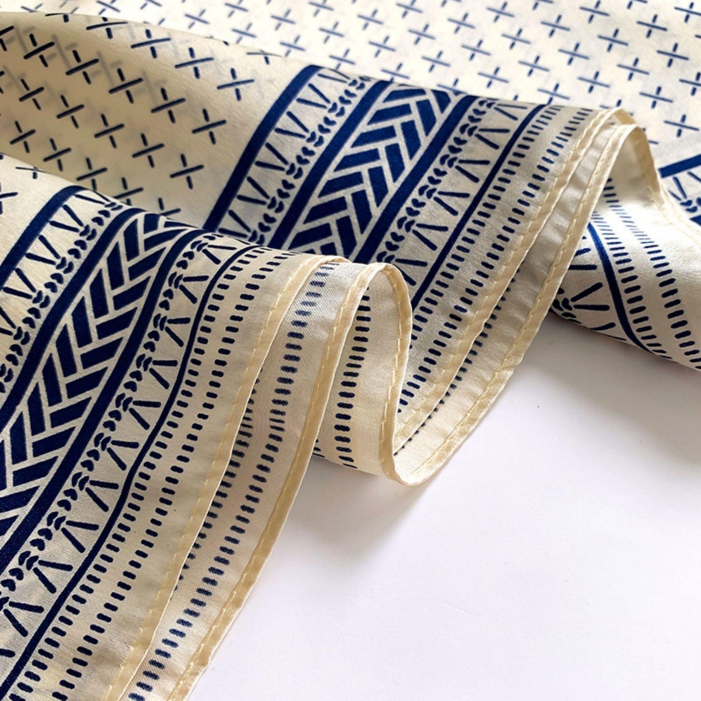 Minimalist Crosshatch 100% mulberry Silk Scarf/Silk head scarf/Silk hair scarf/Silk neck scarf/Mother&