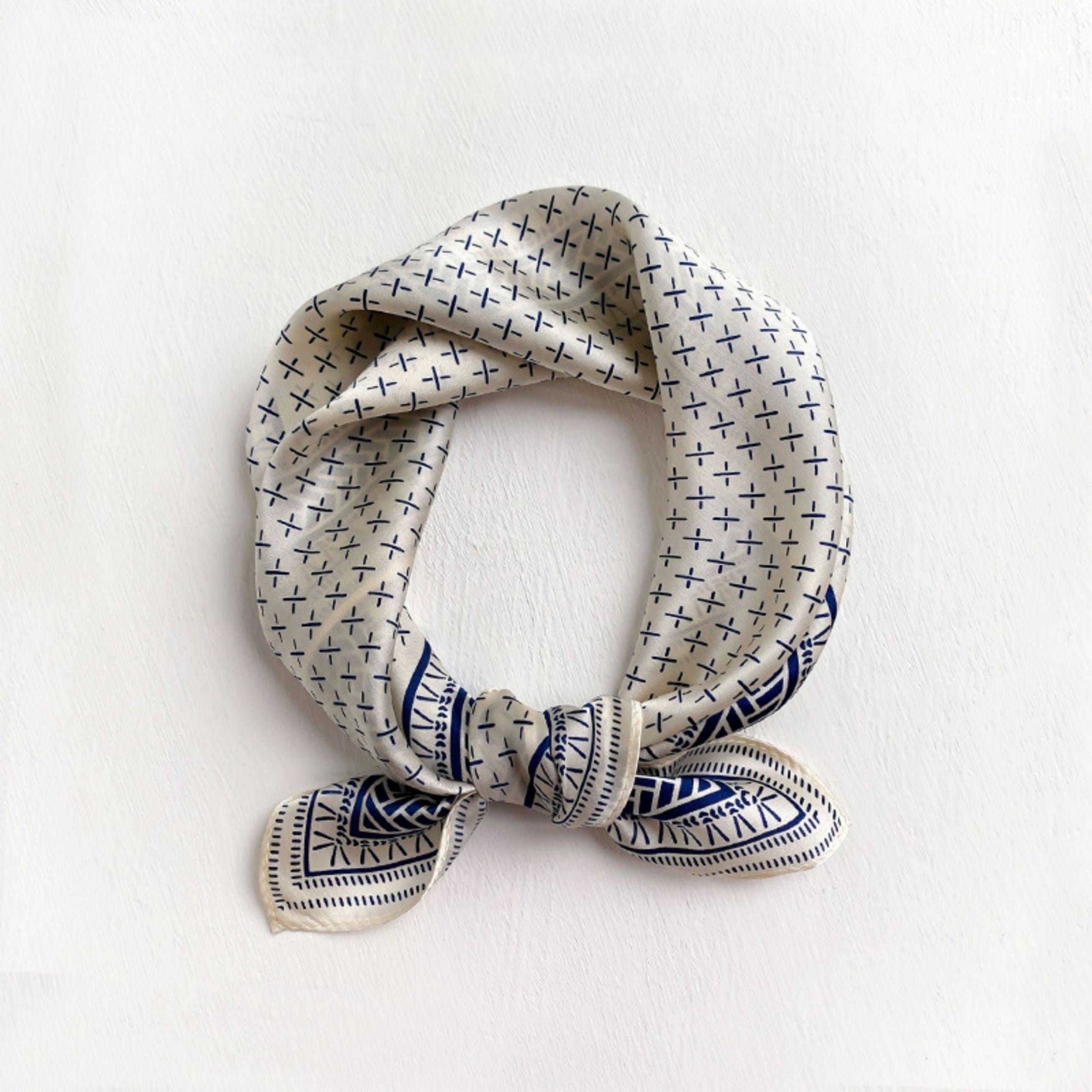 Vintage Style 100% mulberry Silk Scarf/Silk head scarf/Silk hair scarf/Silk neck scarf/Mother&