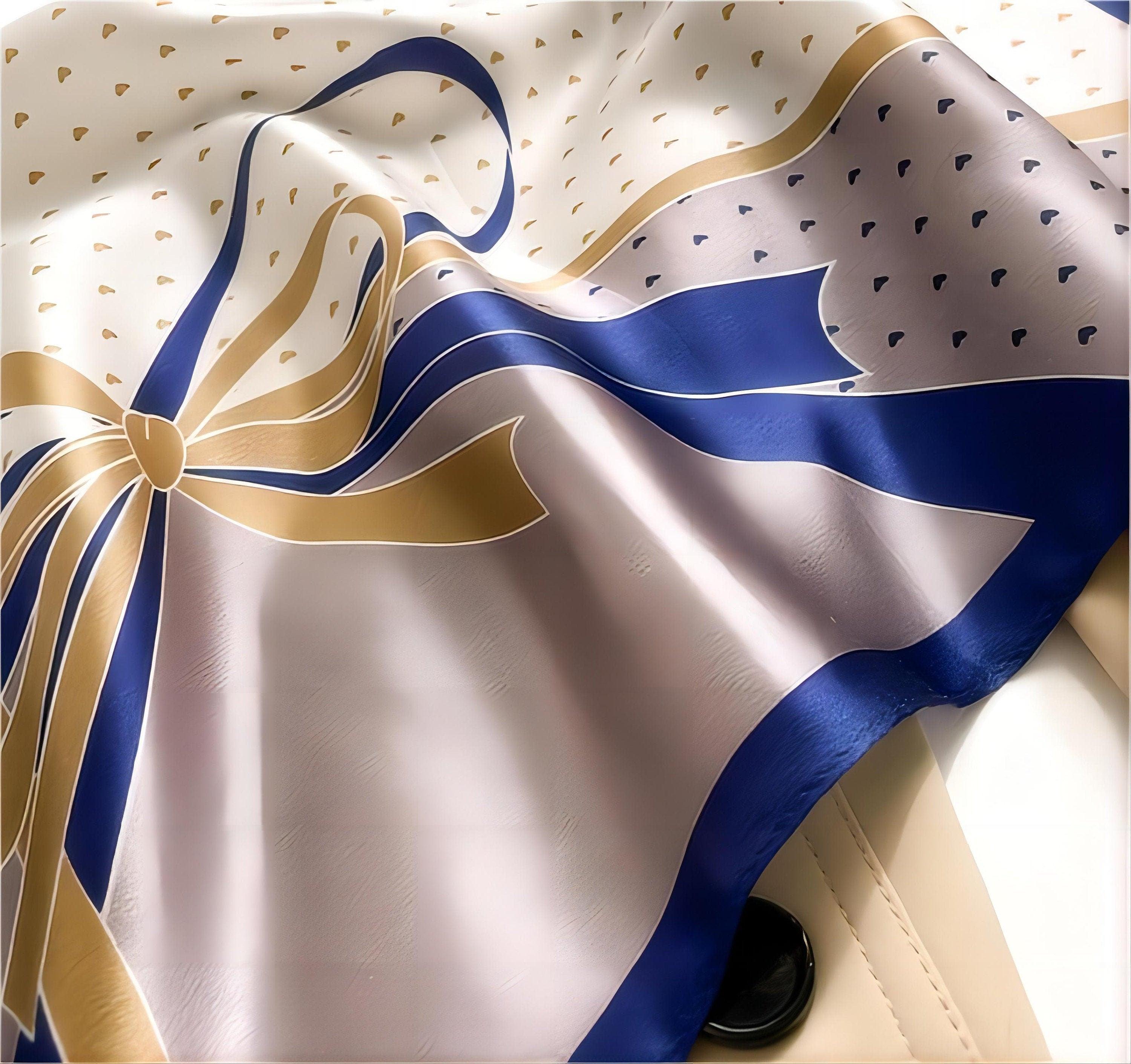 Little Love Chart Pattern print 100% mulberry Silk Scarf/Silk hair scarf/Silk neck scarf/Mother&