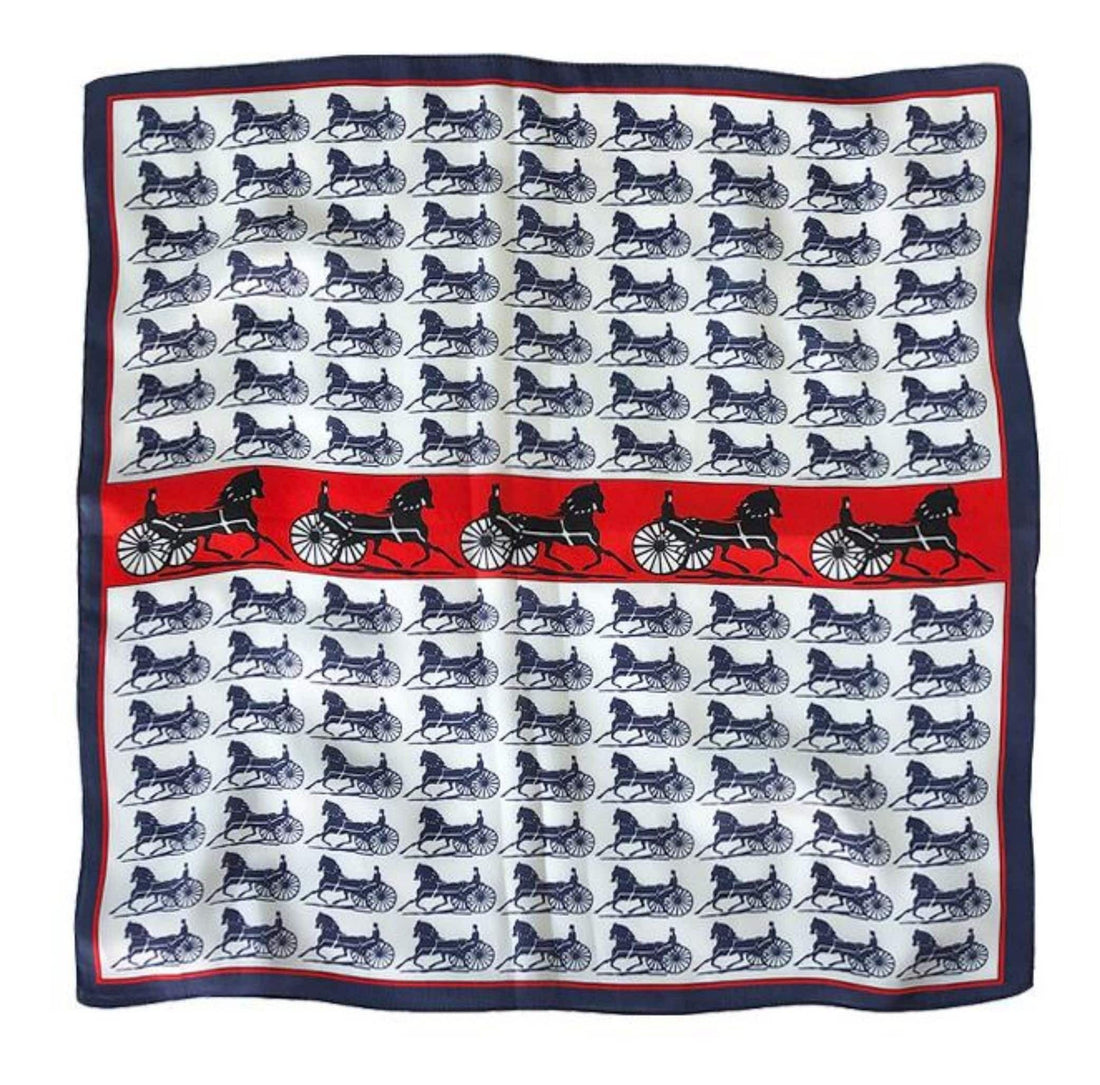 Retro carriage figure 100% mulberry Silk Scarf/Silk head scarf/Silk hair scarf/Silk neck scarf/Mother&