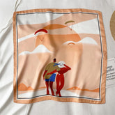 Ins-Stil 100 % veganer Seidenschal/Seidenkopfschal/55*55 cm/Seidenhaarschal/Seidenhalstuch/Seidenbandana/Taschenaccessoire/Geschenk für Sie