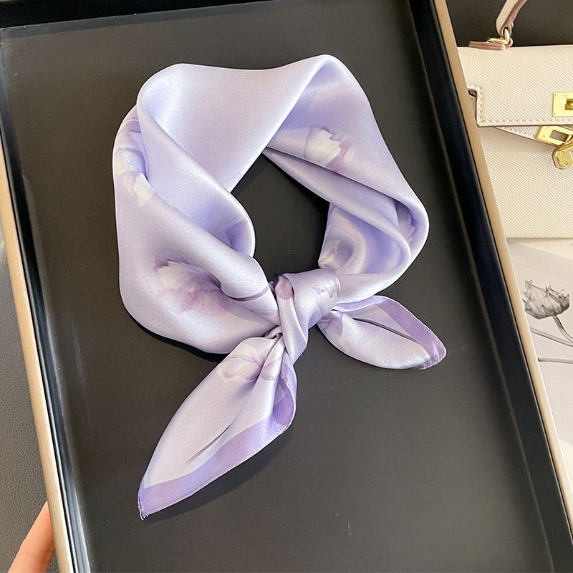 Pink Spring Flowers 100% mulberry Silk Scarf/Silk head scarf/Silk hair scarf/Silk neck scarf/Mother&