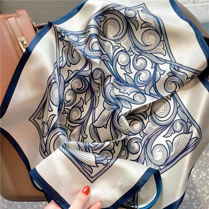 Vintage Boho Prints 100% mulberry Silk Scarf/Silk head scarf/Silk hair scarf/Silk neck scarf/Silk bandana/Bag Accessory/Gift for her