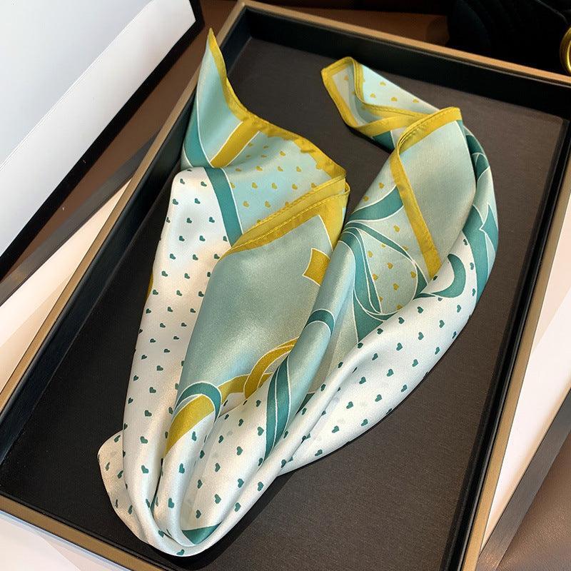 Little Love Chart Pattern print 100% mulberry Silk Scarf/Silk hair scarf/Silk neck scarf/Mother&