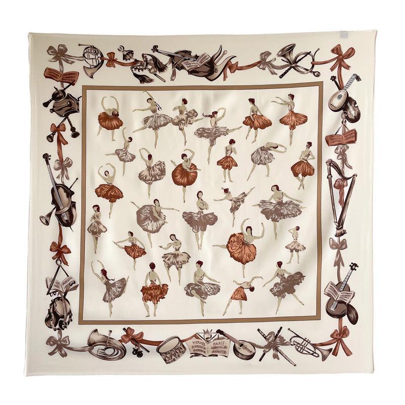 White Elegant Chic Large Satin Scarf | 90x90cm Bandana | Twill Satin Shawl | Perfect Gift for Her, Mother&