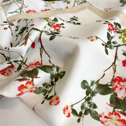 Oriental Aesthetic Chic Large Satin Scarf | 90x90cm Bandana | Twill Satin Shawl | Perfect Gift for Her, Mother&