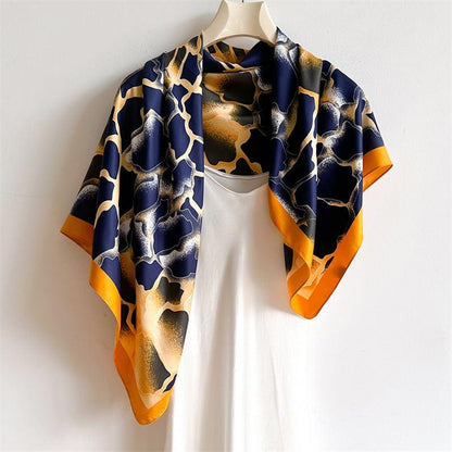 Gradient Style Chic Large Satin Scarf | 90x90cm Bandana | Twill Satin Shawl | Perfect Gift for Her, Mother&
