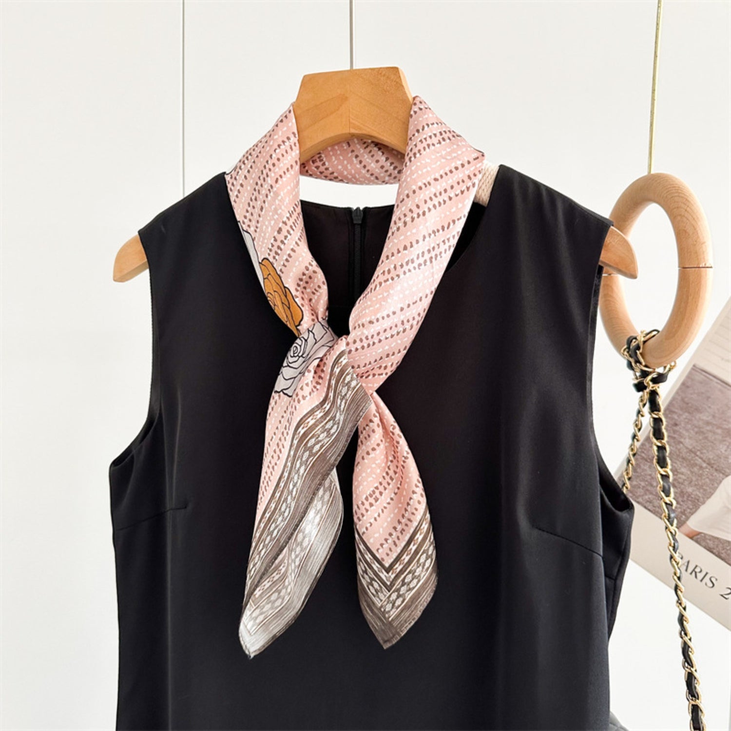 Pink Camellia 100% Mulberry Silk Scarf | 26&