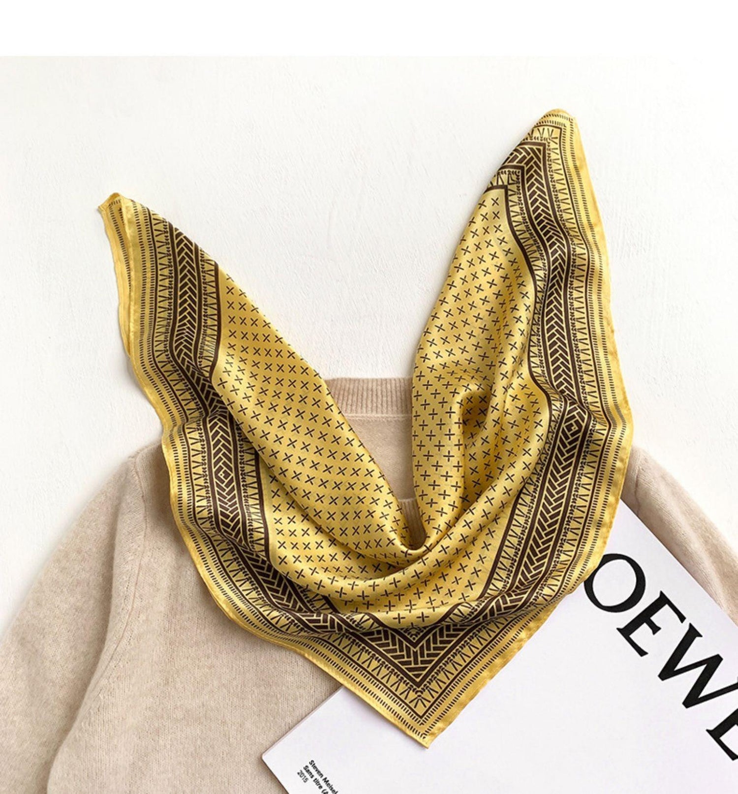 Schal aus 100 % Maulbeerseide/Kopftuch aus Seide/Haarschal aus Seide/Halstuch aus Seide/Muttertagsgeschenke/Taschenaccessoire/Geschenk für Sie/Für den Frühling