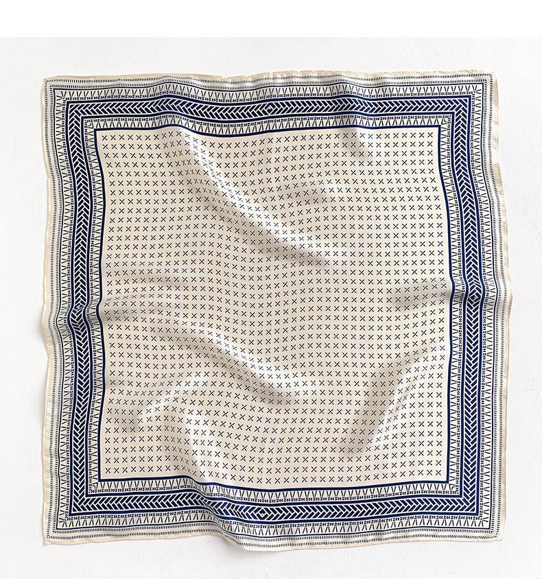 Vintage Style 100% mulberry Silk Scarf/Silk head scarf/Silk hair scarf/Silk neck scarf/Mother&