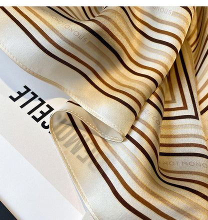 Minimalist Stripe 100% mulberry Silk Scarf/Silk head scarf/Silk hair scarf/Silk neck scarf/Mother&