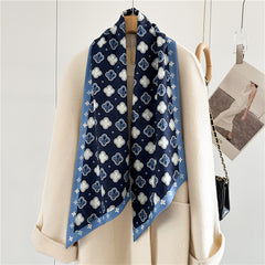 Lucky Clover Silk Wool Scarf – Lightweight Yet Warm, Reversible & Timeless