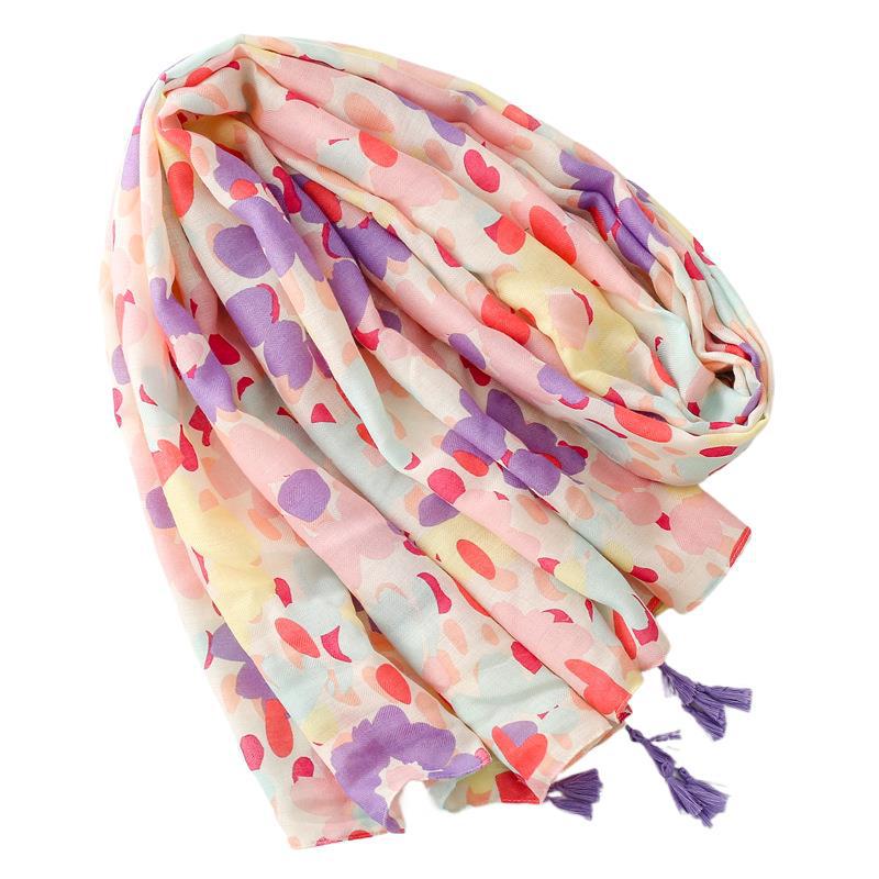 Cross-border  soft cotton and linen feel  scarf women&