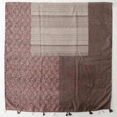 Exotic ethnic style wear accessories travel shawl cotton and linen feel Bali yarn scarf color matching geometric fringed  scarf