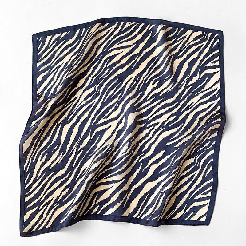 Zebrastreifen 100 % Maulbeerseidenschal/Seidenkopfschal/Seidenhaarschal/Seidenhalsschal/Muttertagsgeschenke/Taschenaccessoire/Geschenk für Sie