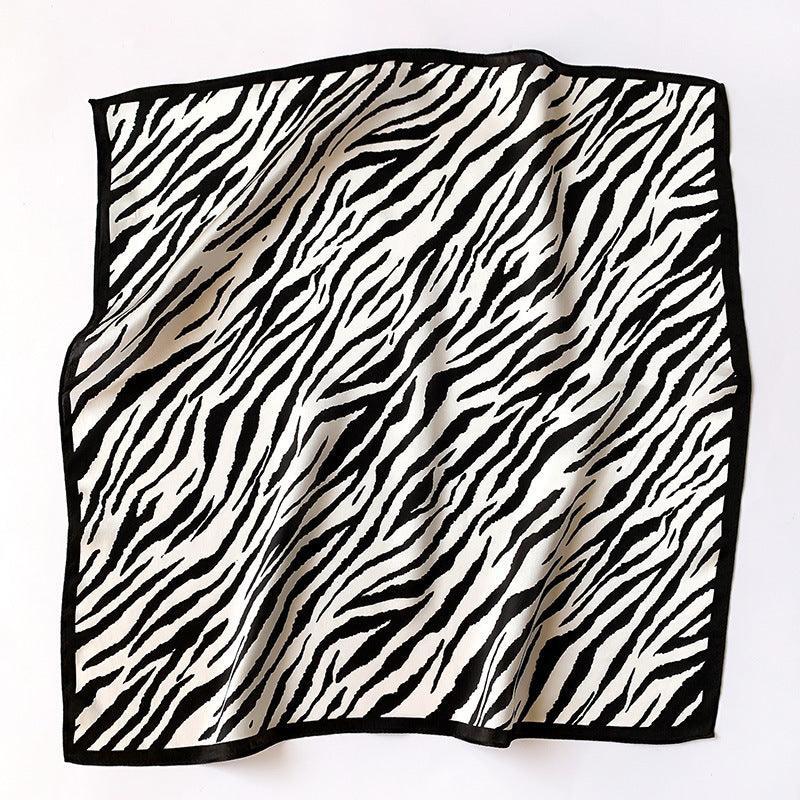 Zebrastreifen 100 % Maulbeerseidenschal/Seidenkopfschal/Seidenhaarschal/Seidenhalsschal/Muttertagsgeschenke/Taschenaccessoire/Geschenk für Sie