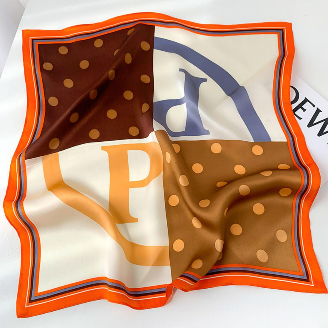 Printed Polka Dots 100% mulberry Silk Scarf/Silk head scarf/Silk hair scarf/Silk neck scarf/Mother&