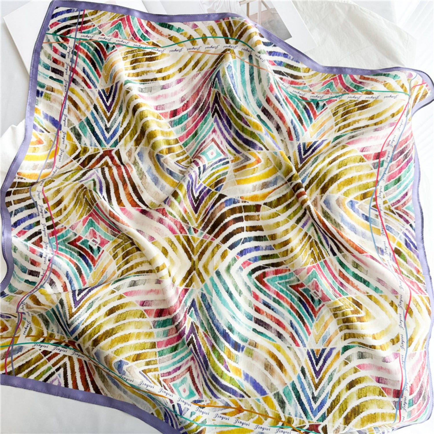 Color Splash 100% Mulberry Silk Scarf | 26&