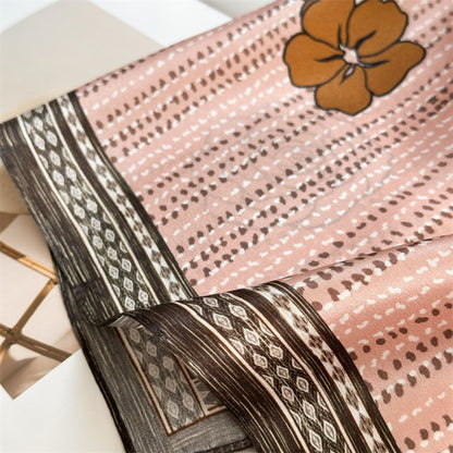 Pink Camellia 100% Mulberry Silk Scarf | 26&