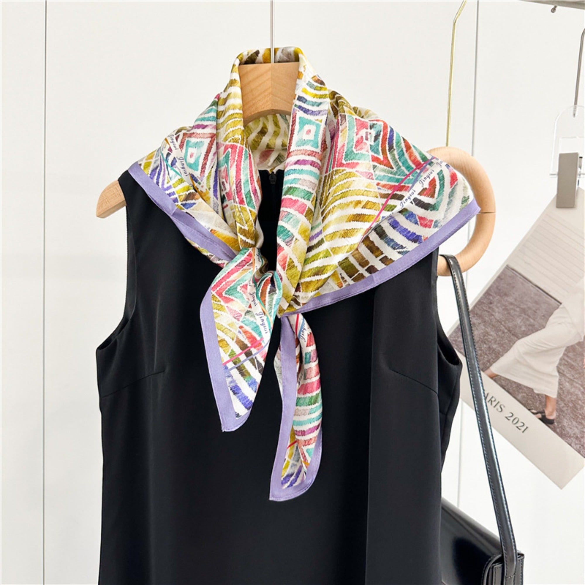 Color Splash 100% Mulberry Silk Scarf | 26&