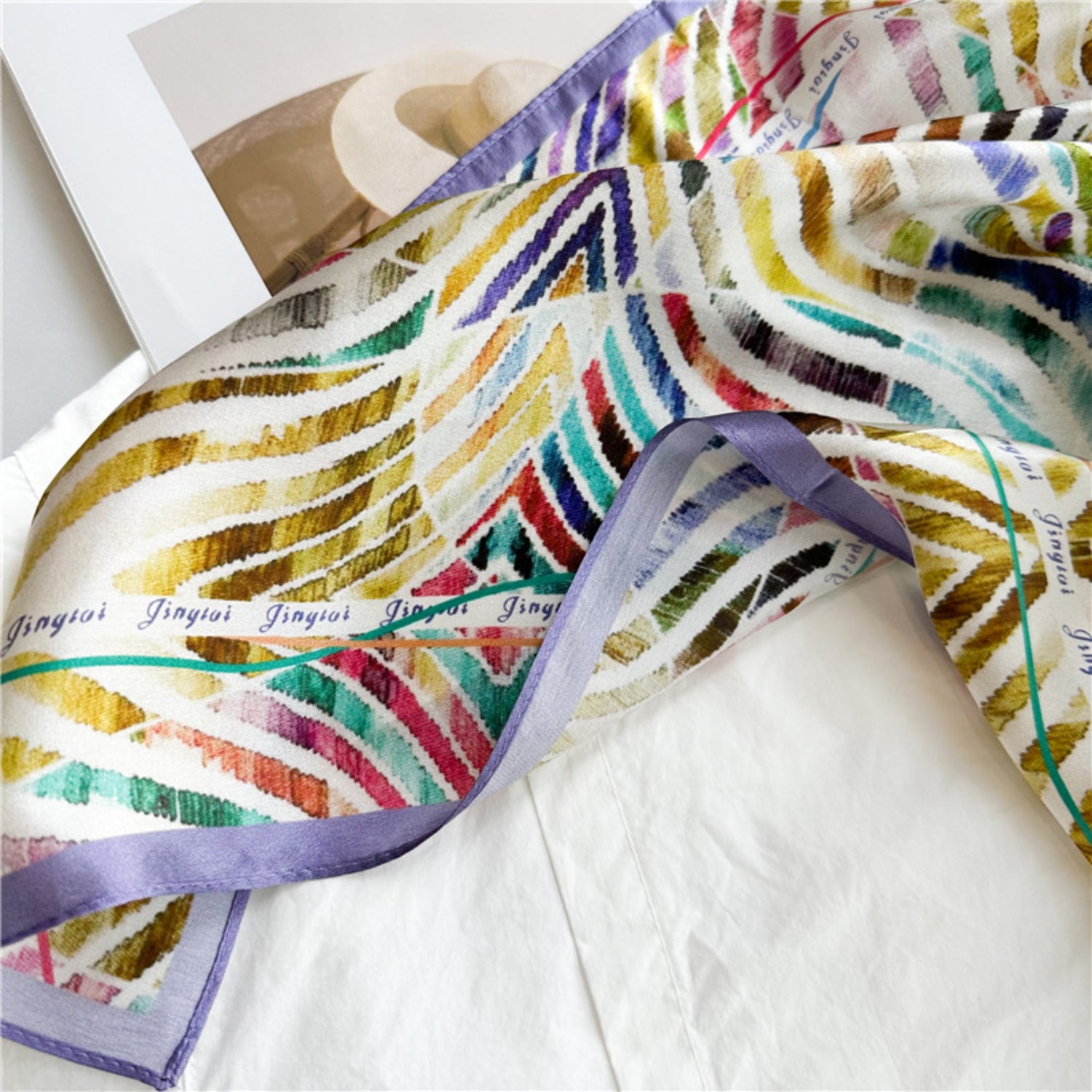 Color Splash 100% Mulberry Silk Scarf | 26&