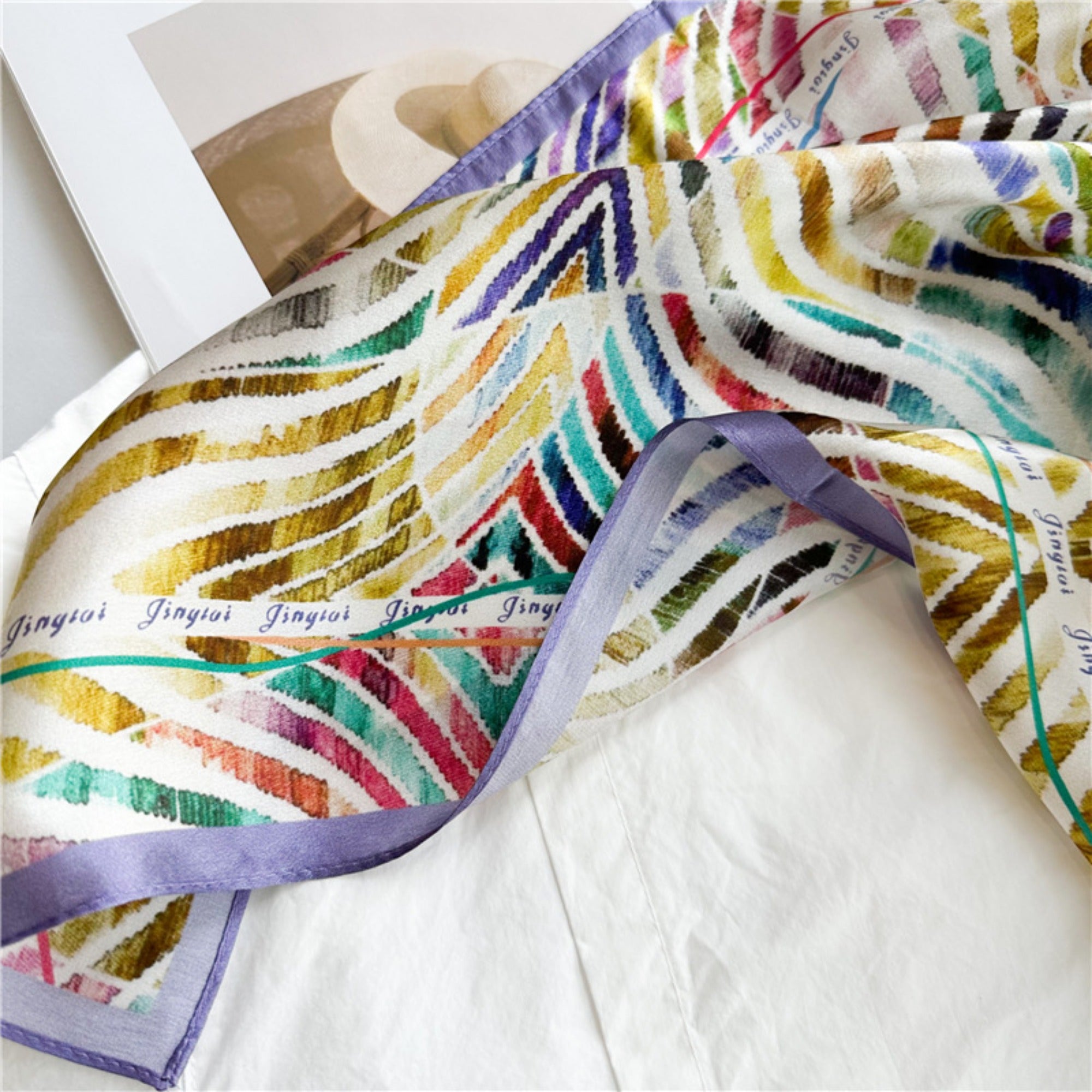 Color Splash 100% Mulberry Silk Scarf | 26&
