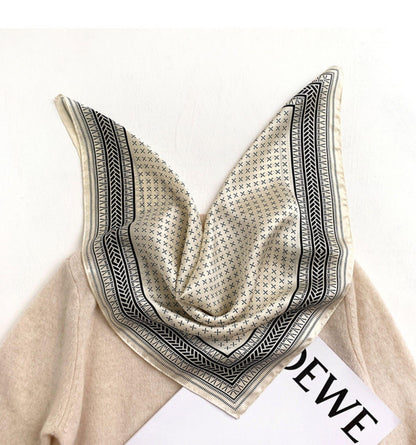 Vintage Style 100% mulberry Silk Scarf/Silk head scarf/Silk hair scarf/Silk neck scarf/Mother&