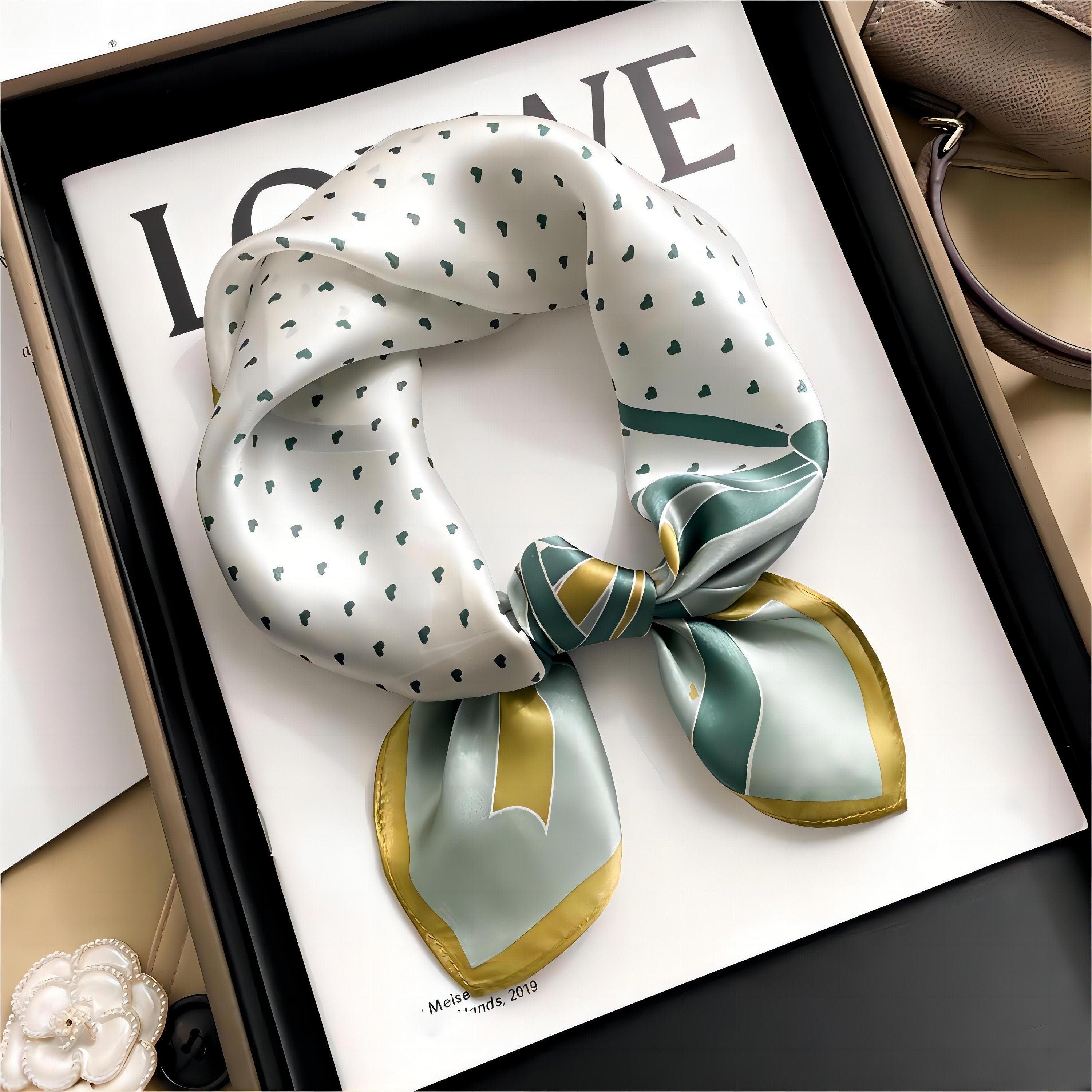 Little Love Chart Pattern print 100% mulberry Silk Scarf/Silk hair scarf/Silk neck scarf/Mother&