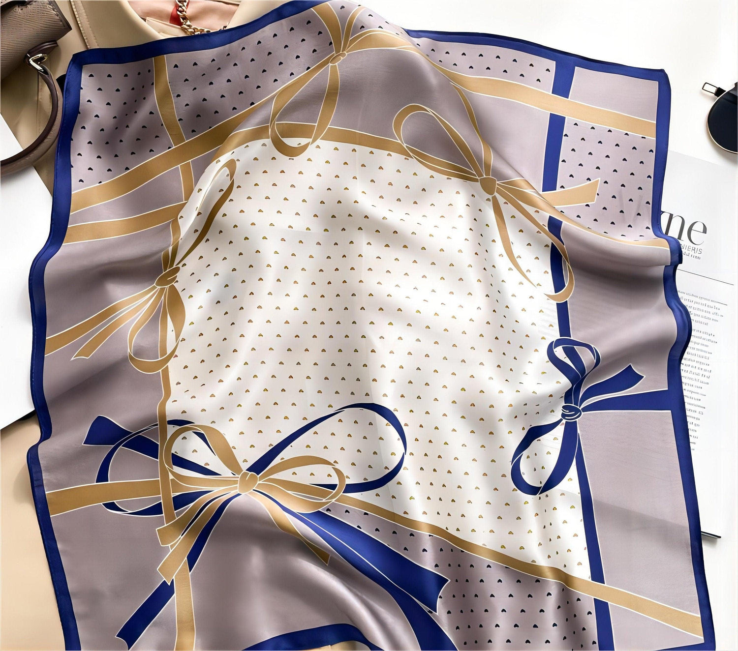 Little Love Chart Pattern print 100% mulberry Silk Scarf/Silk hair scarf/Silk neck scarf/Mother&