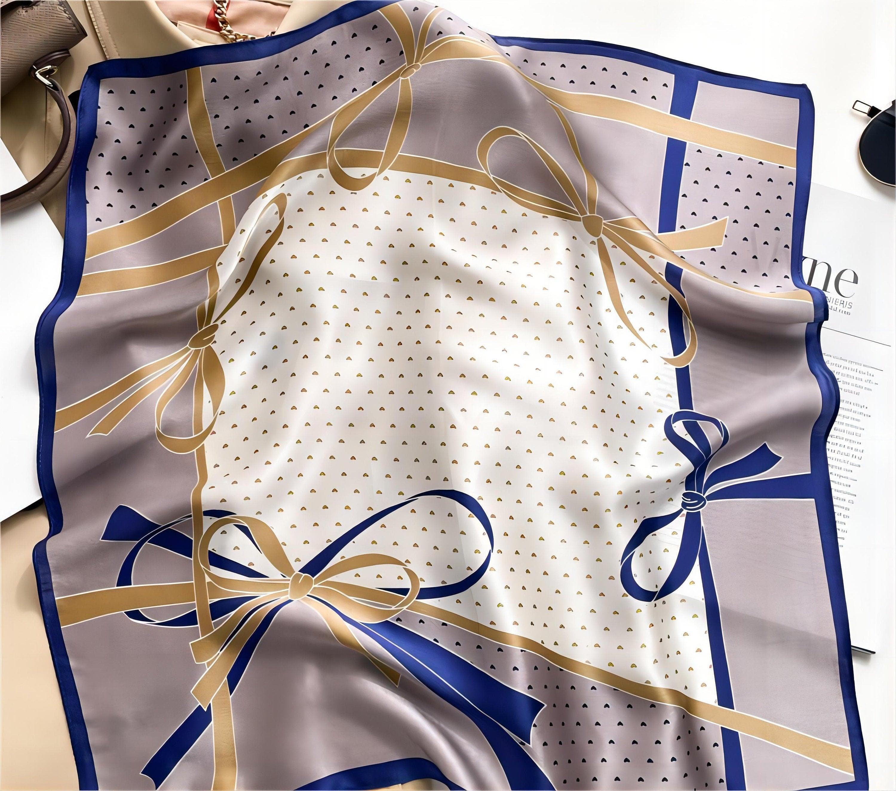 Little Love Chart Pattern print 100% mulberry Silk Scarf/Silk hair scarf/Silk neck scarf/Mother&