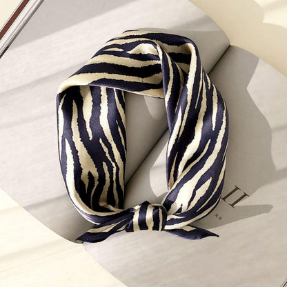Zebrastreifen 100 % Maulbeerseidenschal/Seidenkopfschal/Seidenhaarschal/Seidenhalsschal/Muttertagsgeschenke/Taschenaccessoire/Geschenk für Sie